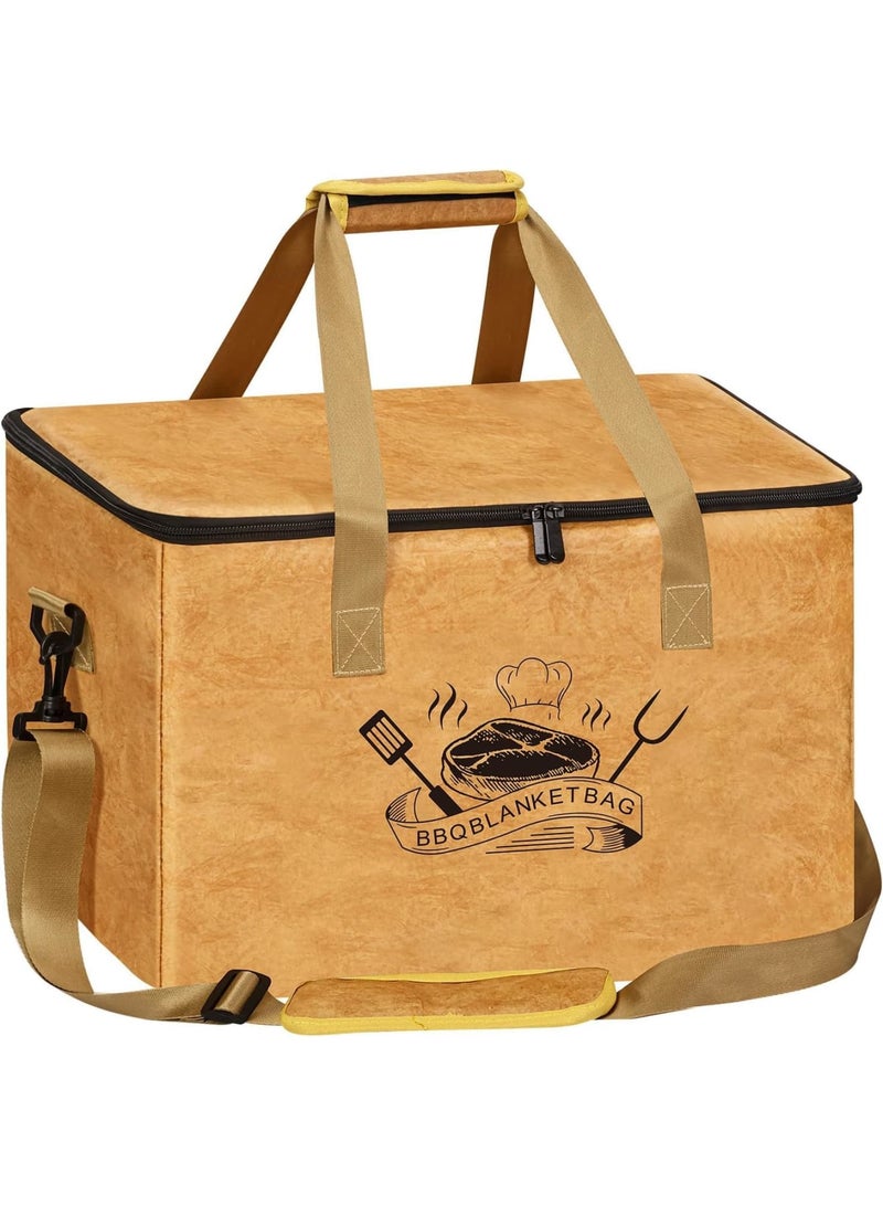 SYOSI BBQ Meat Resting Bag, Reusable Thermal Grill Blanket with Handle and Shoulder Strap, Keeps Meat Warm and Juicy for Outdoor Barbecue Picnics and Potlucks, Large - Image 1