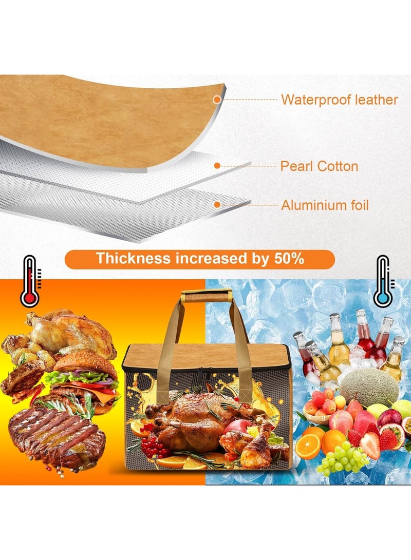 SYOSI BBQ Meat Resting Bag, Reusable Thermal Grill Blanket with Handle and Shoulder Strap, Keeps Meat Warm and Juicy for Outdoor Barbecue Picnics and Potlucks, Large - Image 3