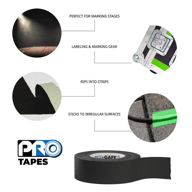Pro Tapes 1"" Width Protapes Pro Gaff Premium Matte Cloth Gaffer'S Tape With Rubber Adhesive  50 Yds Length X  Fluorescent Yellow (Pack Of 1) - Image 3