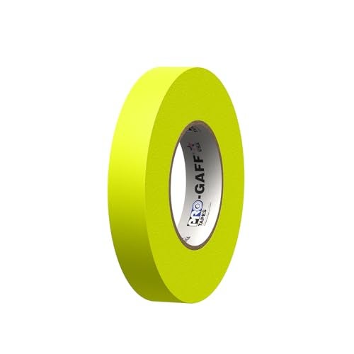 Pro Tapes 1"" Width Protapes Pro Gaff Premium Matte Cloth Gaffer'S Tape With Rubber Adhesive  50 Yds Length X  Fluorescent Yellow (Pack Of 1) - Image 5