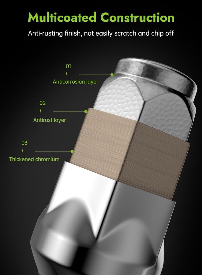 AUTOPTIM صواميل عجلات كروم AUTOPTIM مقاس 9/16-18، 32 قطعة - بديلة لسيارات رام 1500 موديلات 2002-2010، ورام 2500/3500 موديلات 1994-2010. صواميل عجلات مغلقة الطرف مقاس 9/16 × 18، سداسي 3/4 بوصة (19 مم)، ارتفاع 1.87 بوصة (48 مم). - Image 5