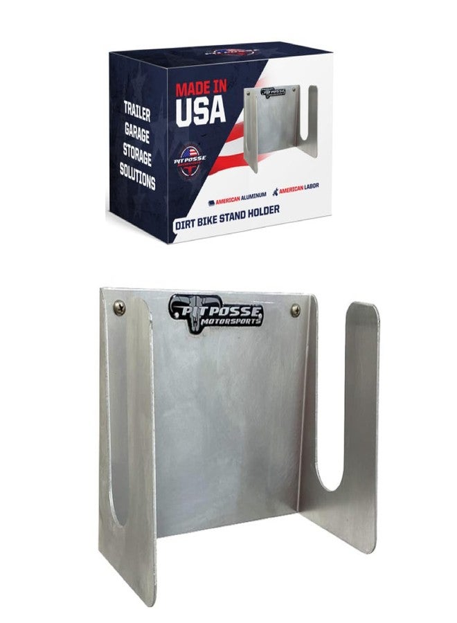 Pit Posse PP3105 Motorcycle Dirt Bike Stand Holder Hook Enclosed Race Trailer Garage Shop - Made in USA - Aluminum Dirtbike MX Stand Hanger Organizer - Image 1