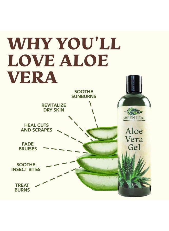 Green Leaf Naturals Amazing Aloe Vera Gel, Freshly Cut 100% Pure Aloe - Premium Quality, Usa Grown, Vegan, Unscented - Natural Sunburn Relief, Skin Care, Face & Hair Care - Image 4