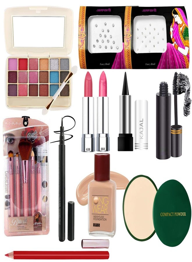 G4U Makeup Kit For Women & Girls With Eyeshadow | Foundation | Lipsticks | Compact | Mascara And More Beauty Products (Raksha Bandhan gift set) 38-64 - Image 1