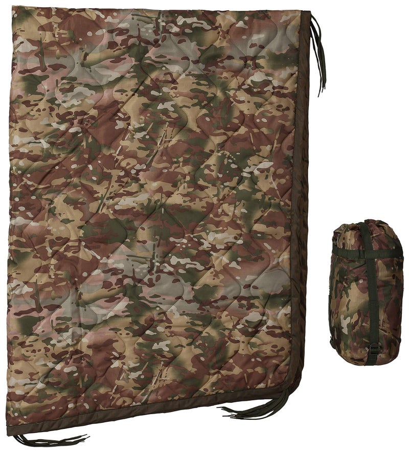 USGI Industries Military Woobie Blanket  Thermal Insulated Camping Blanket Poncho Liner  Large Portable Insulation WaterResistant for Hiking Survival  Compression Carry Bag