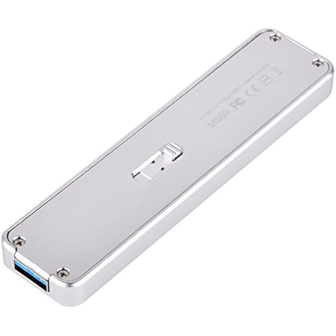 SilverStone TECHNOLOGY SST-MS09S - M.2 SATA EXTERNAL SSD ENCLOSURE, USB 3.1 GEN 2, SILVER - Image 3