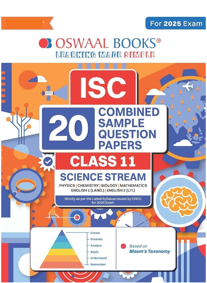 Oswaal ISC 20 Combined Sample Question Papers | Class 11 | Science Stream | Phy | Chem | Bio | Math | Eng 1 | Eng 2 | For 2025 Exam  - Image 1