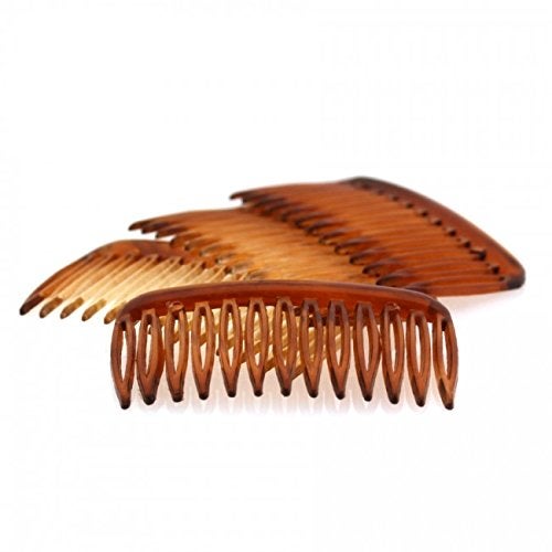 Annie Side Combs Small 4 pcs Brown #3207 - Image 2