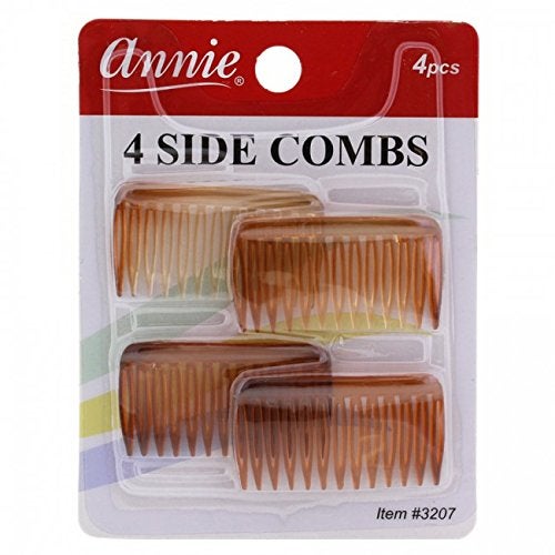 Annie Side Combs Small 4 pcs Brown #3207 - Image 4