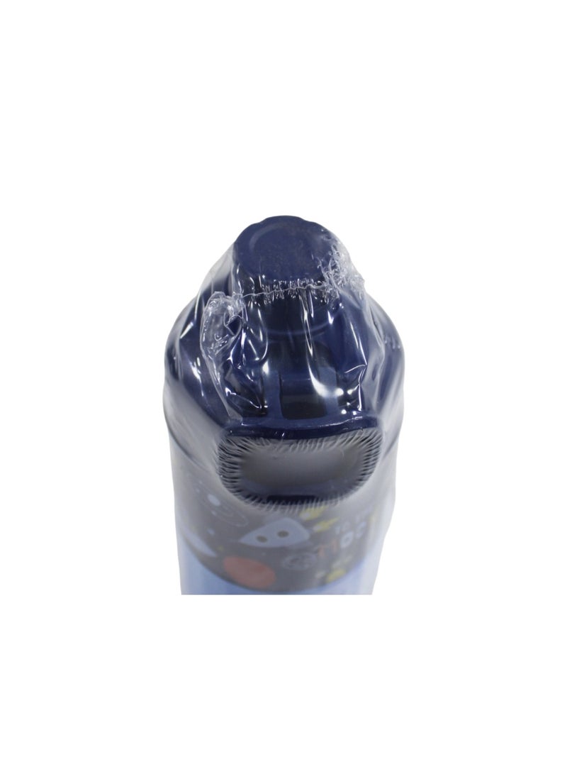 Tank Insulated Super Cool Mini Space Printed Bottle 650ml – Navy - Image 1