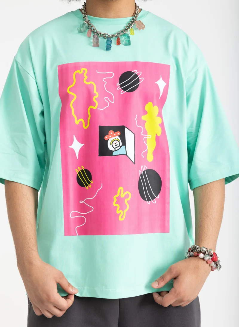 جوكس اسايد تيشيرت موجات وردية