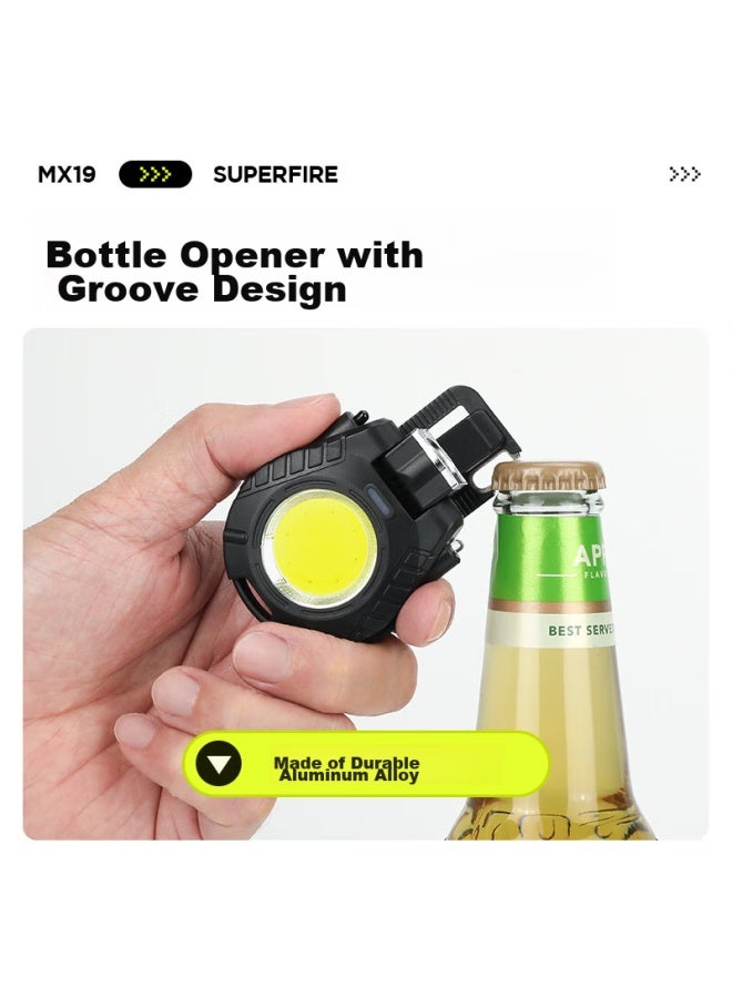 SupFire Mx19 High-Intensity Flashlight, Magnetic Emergency Light With Sensor Cap, Rechargeable Work Light, Mini Floodlight For Auto Repair - Image 4