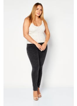 promod Women V-Neck Sleeveless Textured Top, Light Peach  - Image 3