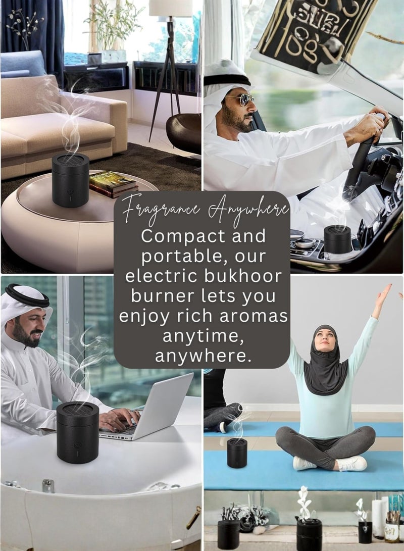 HONTON Electric Incense Burner – Rechargeable USB Bakhoor Diffuser for Car, Home & Office, Arab-Style Aroma Holder - Image 5