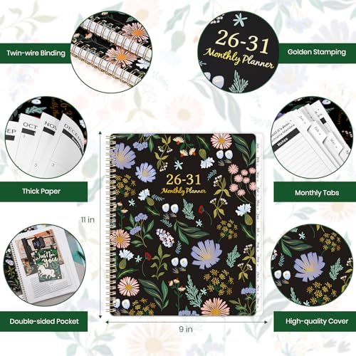 Vondafe 2026-2031 Monthly Planner - 5 Year Planner, July 2026 - June 2031, 9" x 11", 5 Year Calendar 2026-2031 Monthly Planners, Calendar Planners with 60 Months Tabs, Double-Side Pocket, Notes Pages - Image 3