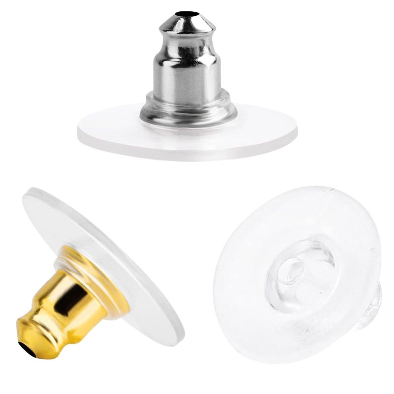 Fishhook Earring Backs for Droopy Ears Earring Backs Replacement Bullet Clutch Earring Stoppers Hypoallergenic Pack of 120