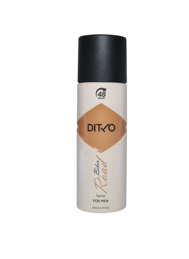Ditto - Biker Road Body Spray For Men 200ml - Image 1