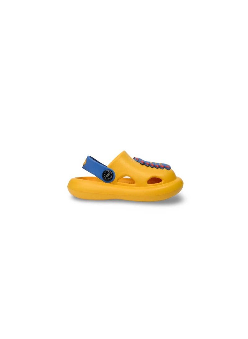 Boys Rubber Clogs – Yellow with Dino Design - Image 2