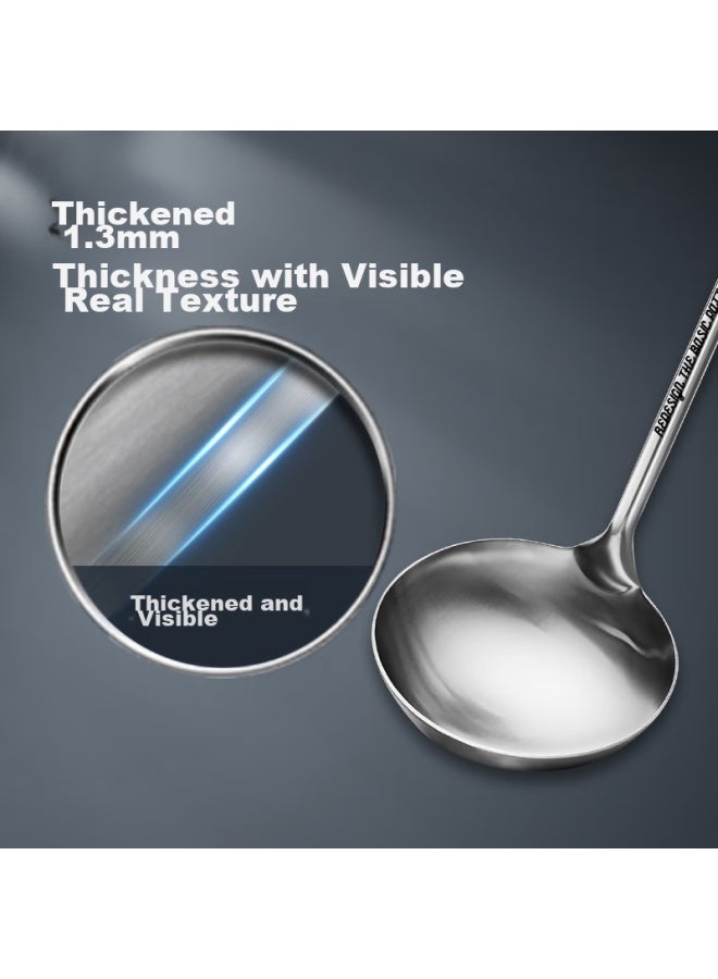 COOKER KING Chuidahuang Soup Ladle, 304 Stainless Steel, Thickened All-steel Vacuum Handle, Heat-resistant, Non-coated, Specially For Pots  - Image 5
