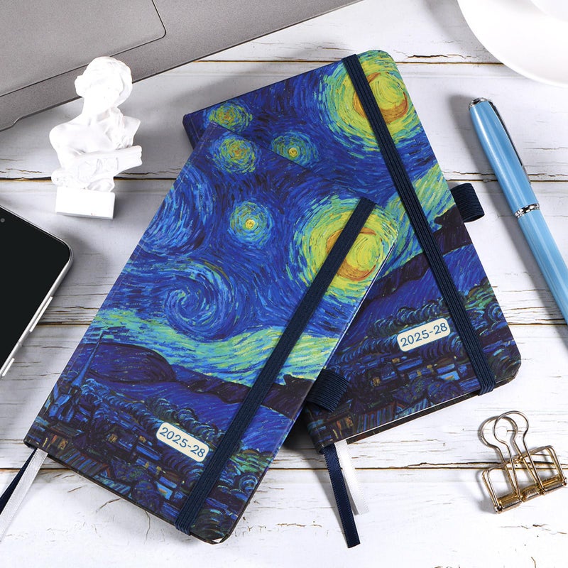 BooQool 2025-2028 Pocket Planner/Calendar - Monthly Planner 2025-2028 from Jul. 2025 - Jun. 2028(36 Months), 3.8" x 6.3", Pen Holder, Inner Pocket and 61 Notes Pages - Image 2