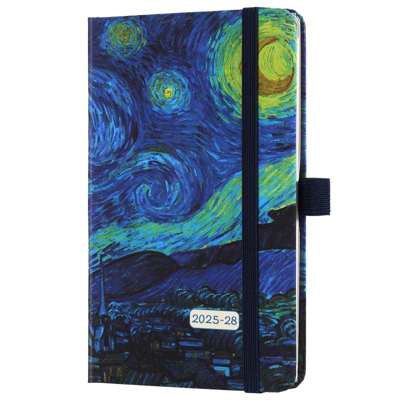 BooQool 2025-2028 Pocket Planner/Calendar - Monthly Planner 2025-2028 from Jul. 2025 - Jun. 2028(36 Months), 3.8" x 6.3", Pen Holder, Inner Pocket and 61 Notes Pages - Image 1