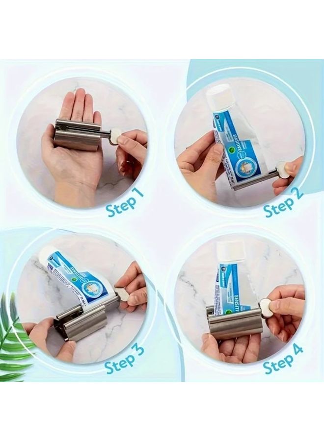 3pcs Toothpaste Tube Squeezer With Hygienic Holder And Rust Resistant Design - Image 3