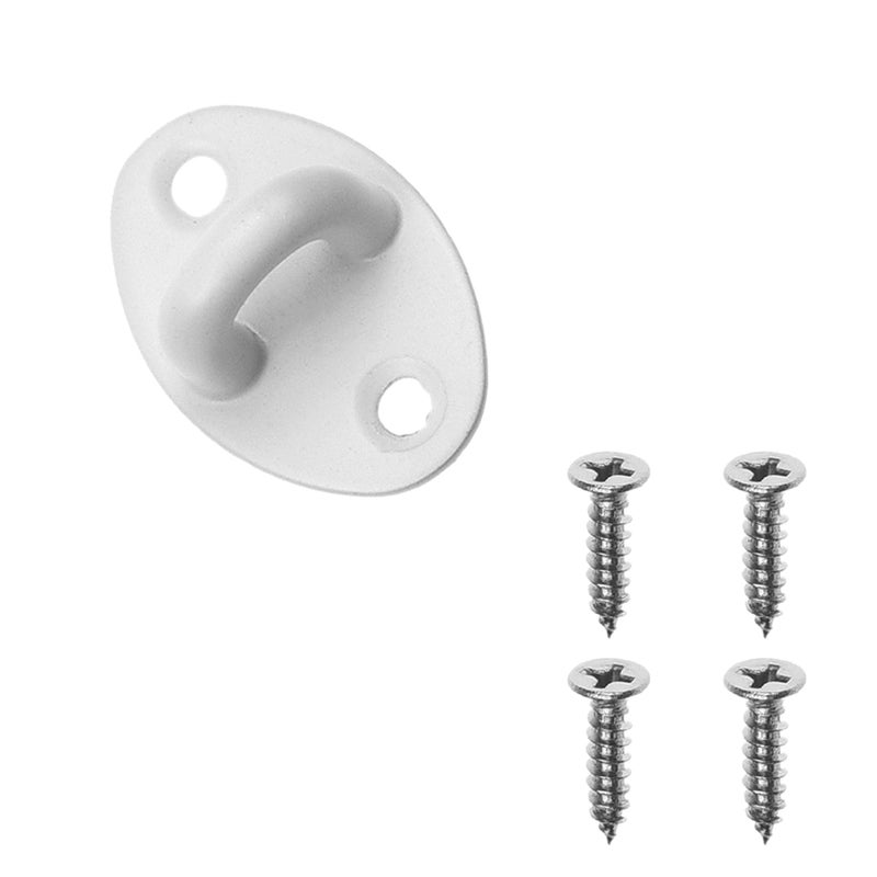 Kare Kind Kare & Kind Hook and Eye Latch (4-inch) - with Mounting Screws - Heavy Duty Locks for Door, Gates, Barns, Bathrooms, Cabins (1-White) - Image 3