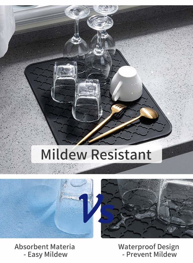 AMOAMI Dish Drying Mats for Kitchen Counter,Eco friendly,Heat Resistant Mat 16" x 18" - Image 3