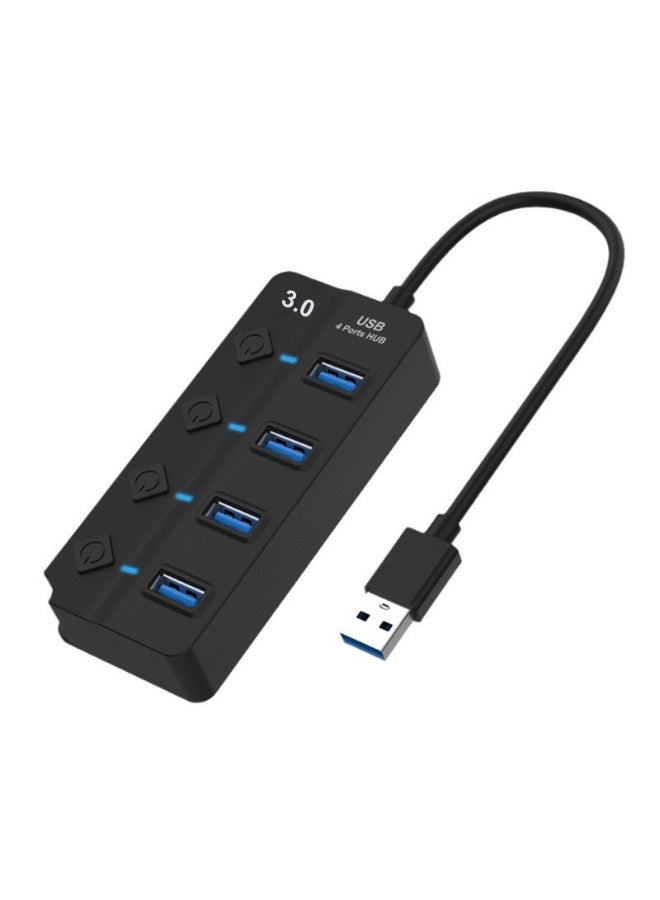 جهاز USB 3.0 محول USB 2.0 4 بوصة 1 محول متعدد المنافذ موسع طاقة مستقل - Image 1