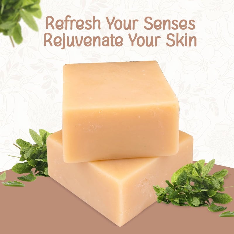 Naturalis Hand made Solid Premium Spearmint soap Luxury Spearmint soap bar Cold process natural organic soap  100 grams pack of 2 - Image 3