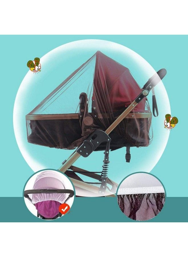 Sysmie Mosquito Net For Stroller 2 Pack Durable Baby Stroller Mosquito Net Perfect Bug Net For Strollers Bassinets Cradles Playards Pack N Plays And Portable Mini Crib (Coffee) …  - Image 5