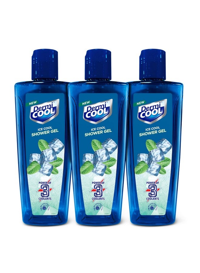 DermiCool Ice Cool Shower Gel 250ml Pack of 3 - Image 1