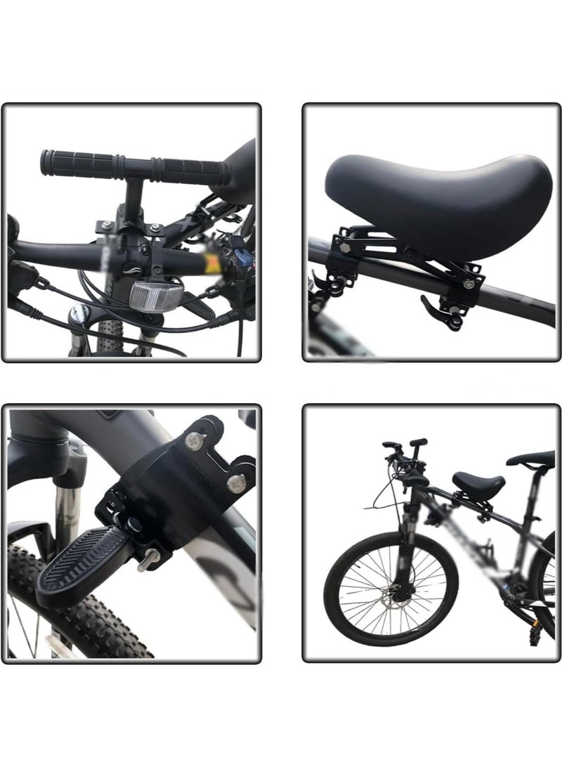 Arabest Kid Bike Seat, Front Mounted, Compatible with All Adult Mountain Bikes, Soft Material, Unisex, One Color, For Parents and Children - Image 5