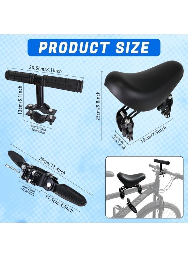 Arabest Kid Bike Seat, Front Mounted, Compatible with All Adult Mountain Bikes, Soft Material, Unisex, One Color, For Parents and Children - Image 2