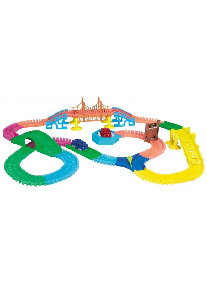 Mindscope Twister Tracks Mega Set Neon Glow in The Dark Flexible Track System with 547 Pieces Over 25 Feet of Track & Accessories - Image 4