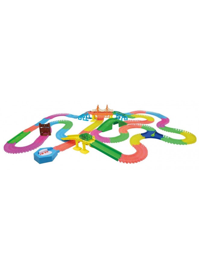 Mindscope Twister Tracks Mega Set Neon Glow in The Dark Flexible Track System with 547 Pieces Over 25 Feet of Track & Accessories - Image 3