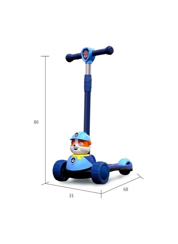 null - Lightweight foldable scooter with three wheels, size 86 x 31 x 68, in various shapes and colors - Image 1
