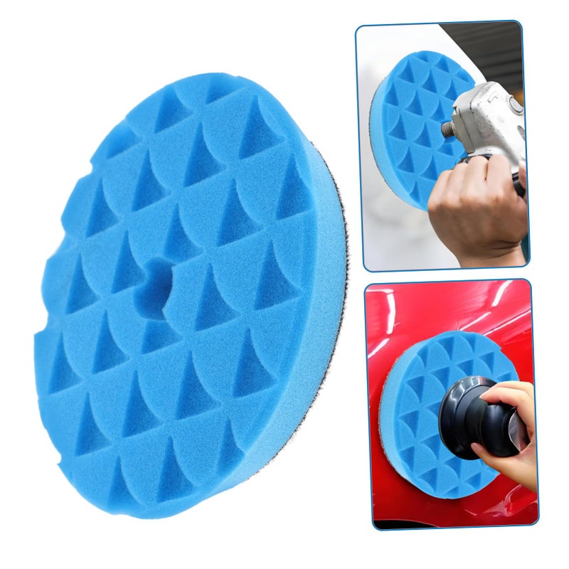 مجموعة عجلات تلميع زرقاء لتلميع السيارات وتفصيلها وإنهاء الخدوش 12.70 × 12.70 × 2.00 سم - Image 3
