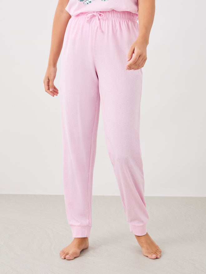 ستايلي طقم بيجامة Styli NYC بطبعة جرافيك وأكتاف ساقطة وأساور - Image 5