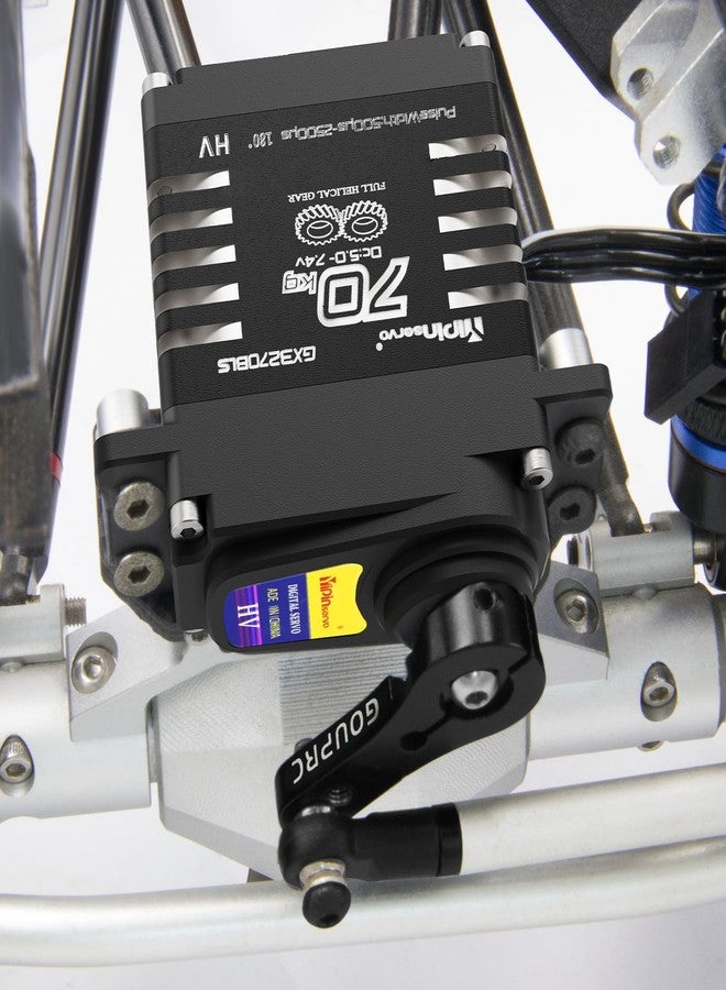 GOUP RC GOUPRC 70kg Brushless Servo for 1/8 1/10 1/12 RC Truck Car Crawler Boat Robot, 7.4V Oblique Gear High Torque Servo - Image 2