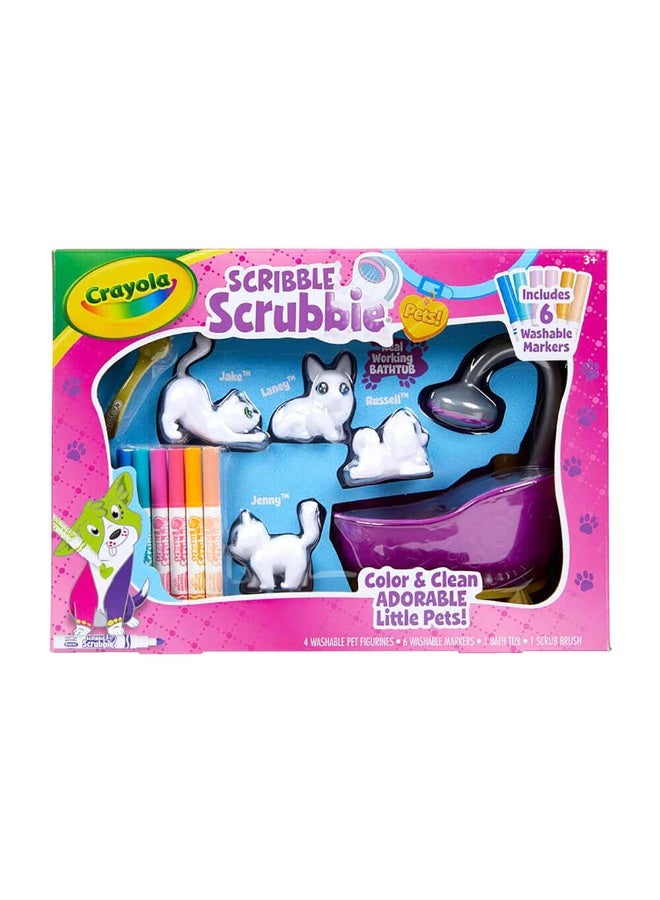 Crayola مجموعة ألعاب حوض الحيوانات القابلة للتلوين من كرايولا مع 6 أقلام تلوين قابلة للغسل - Image 2