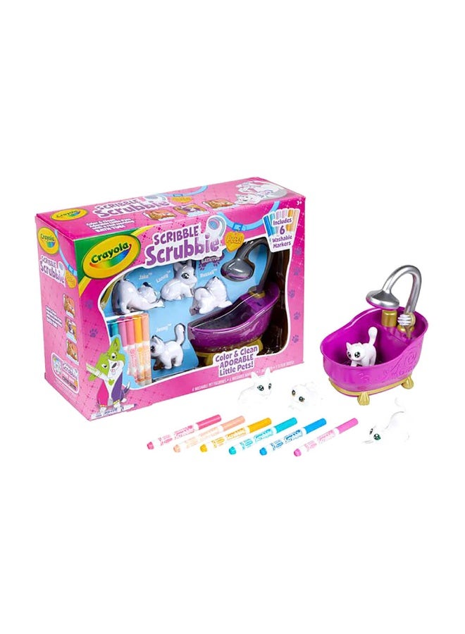 Crayola مجموعة ألعاب حوض الحيوانات القابلة للتلوين من كرايولا مع 6 أقلام تلوين قابلة للغسل - Image 4