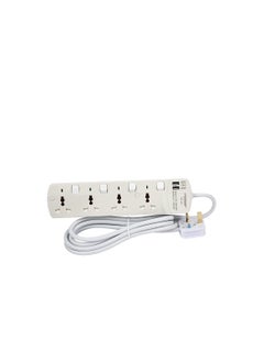Terminator Terminator 13A Switched Universal Power Extension Socket With 2 Usb TPB 4AU 