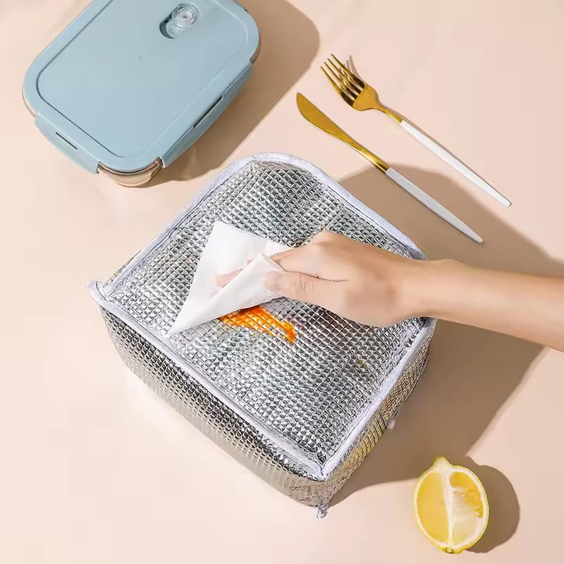 INSTABUYZ 3D Printed Hot & Cold Leak Proof Lunch Bag for Office School Kids Men & Women Storage Bag with Handle Tiffin Bag - Image 3
