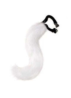 Generic Fox Cat Ears Tail Cosplay Set Handmade Accessories Black and white  - Image 4