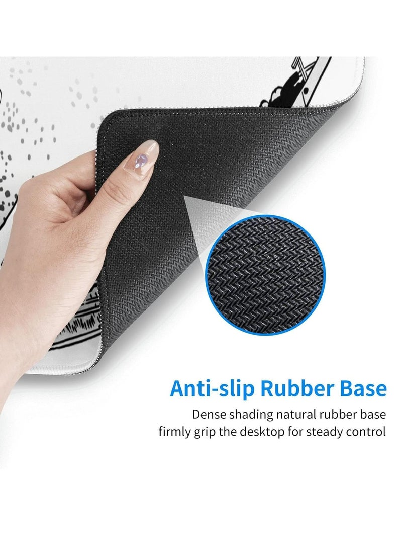 Loquat Mouse Pad, Large Gaming Mousepad Japanese Wave Anime Desk Mat Mouse Pad Waterproof Desk Pad with Non-Slip Base and Stitched Edges，31.5x11.8 In - Image 4