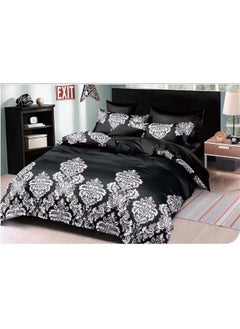 King Size Duvet Cover Set 100% Egyptian Cotton Modern Style Fitted Bedsheet Set 360 Elastic Easy Care 400 Thread Count Bedding Set With 4 Matching Pillowcases 220x240 cm