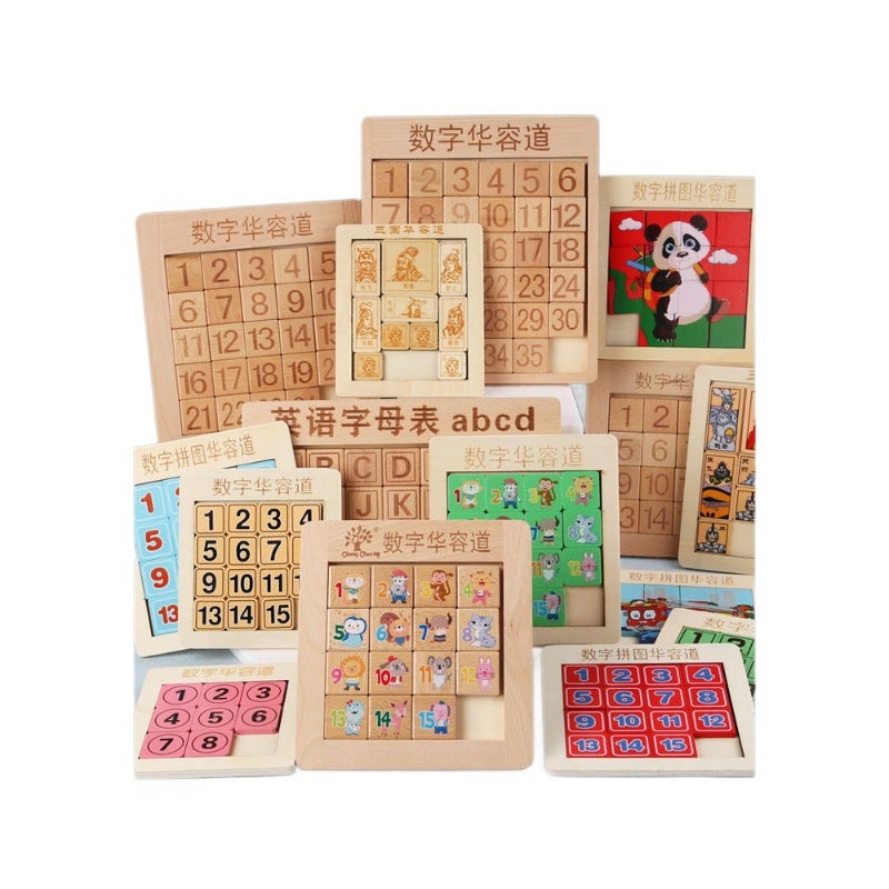 Wooden Digital Huarong Road Jignetboard Magnetic Three Kingdoms Huarong Road Classical Children'S Intelligence Unlocking Toy - Image 5