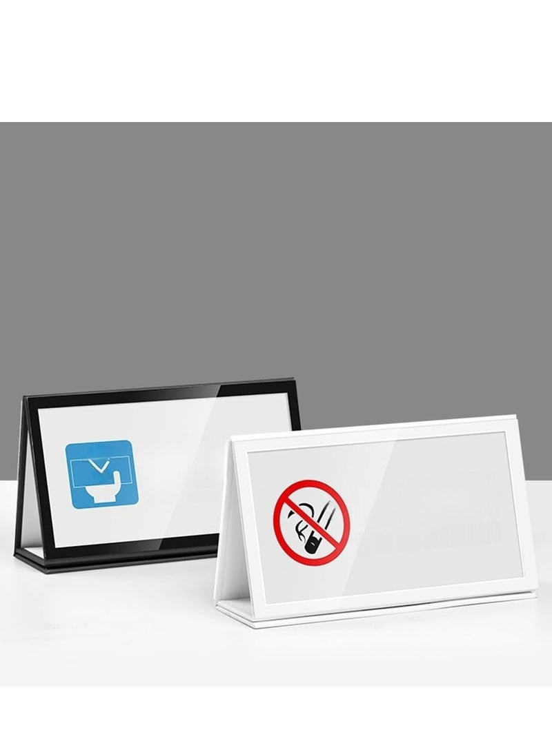 Eckek Eckek  2 Pack Desk Name Plate Holder, Special Paper Sign Holder for Table Display, Foldable Nameplate  - Image 3