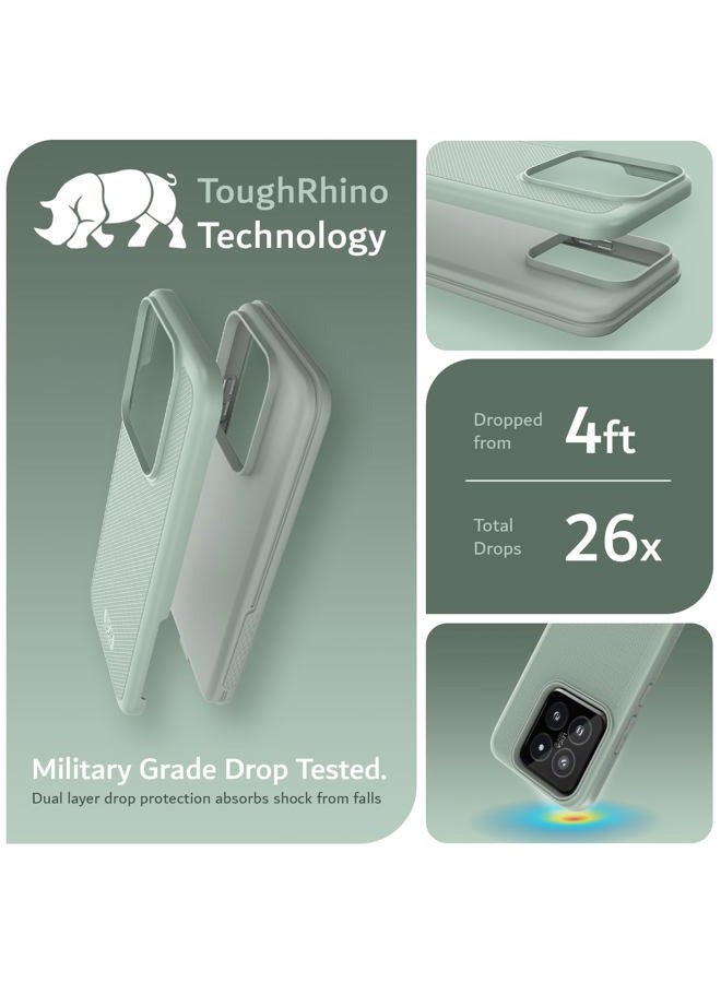 TUDIA غطاء حماية مزدوج مصمم لهاتف Xiaomi 14 5G (2024) ، [MergeGrip] غطاء هاتف عسكري مزدوج الطبقات مقاوم للصدمات رقيق وقوي وعالي التحمل - ليلك أخضر - Image 3